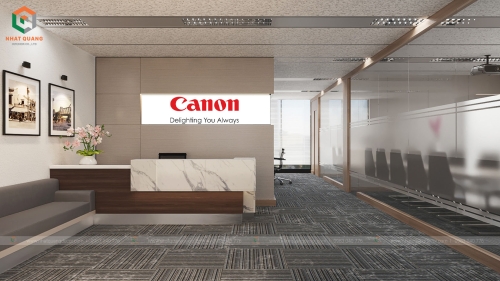 Dịch vụ thiết kế và thi công nội thất văn phòng đại diện Canon tại Việt Nam